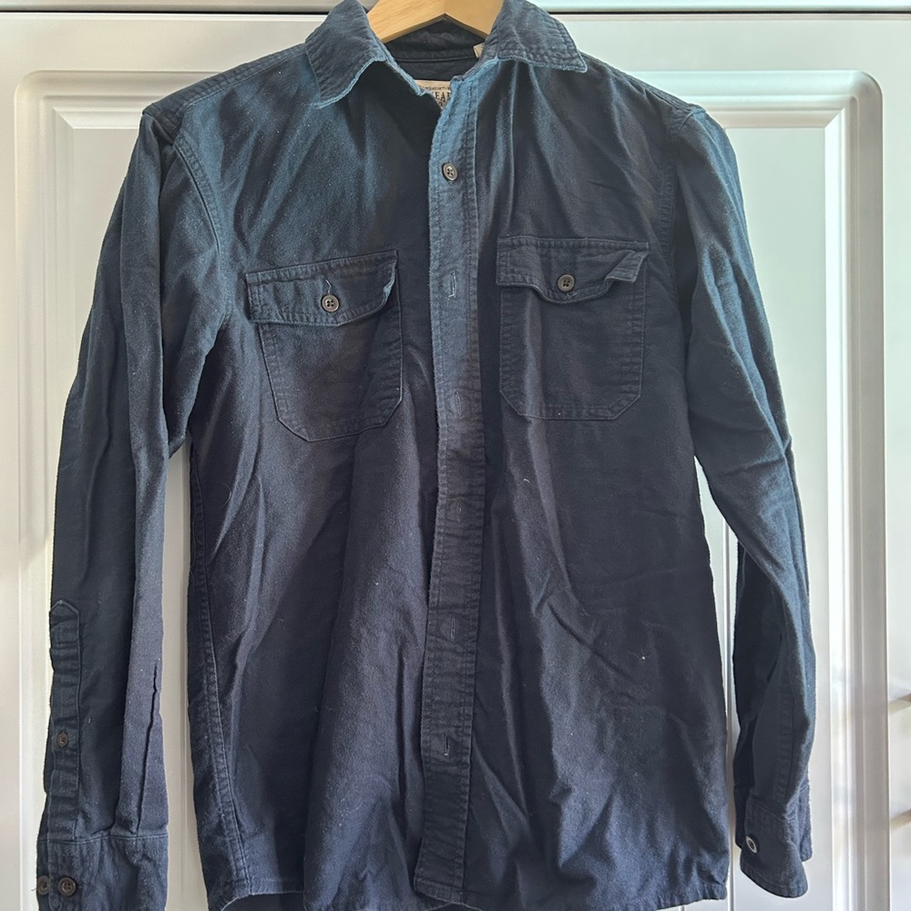 Men's Casual Button Down Shirt - Navy